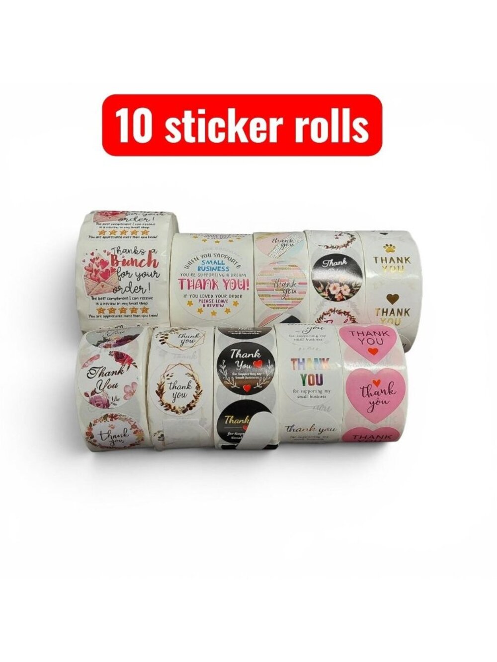 Thank You Stickers 10 Rolls